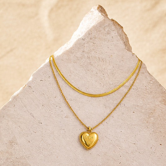 Golden Love Layered Necklace