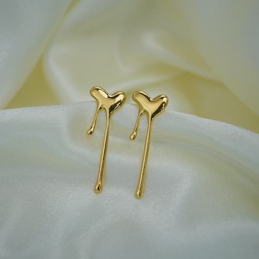 Drip Heart Drop Earrings