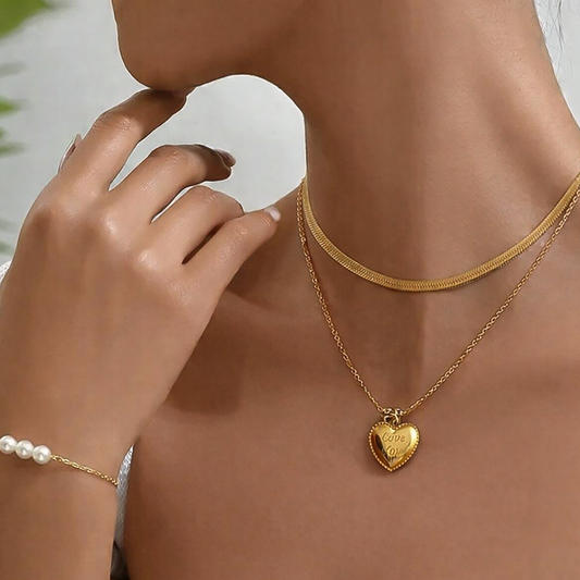 Golden Love Layered Necklace