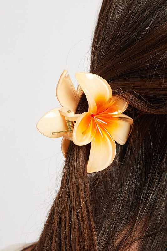 Colorful Plumeria Floral Claw Clip for Women & Girls | Random Colors will come (Multicolor)