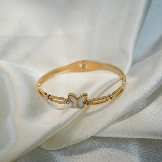 Golden Butterfly Crystal Bracelet