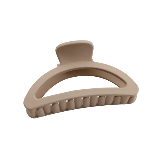 Matte Large Round Top Hair Claw Clips – Non-Slip Strong Hold Hair Accessories for Women & Girls – Solid Neutral Colors