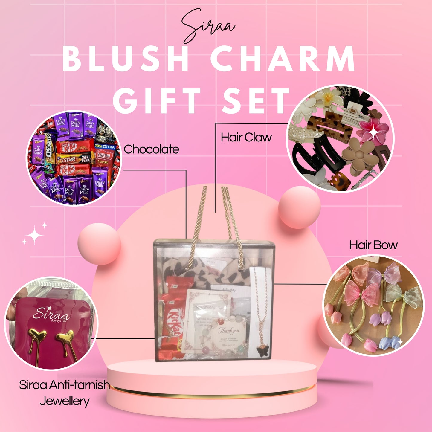 SIRAA Blush Charm Gift Set