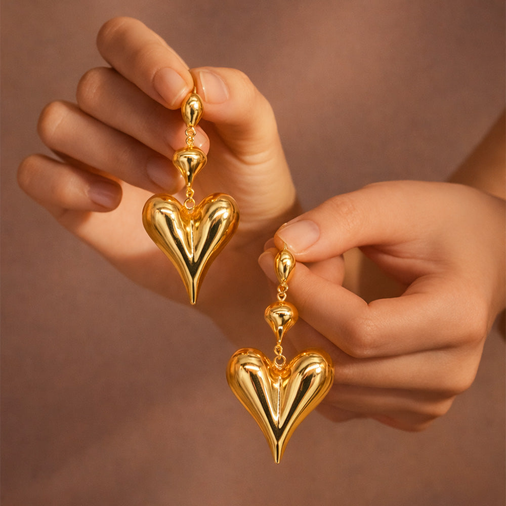 Sweet Heart Dangle Earrings